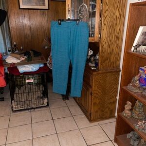Women's Teal Cropped pants-size: 15
: